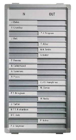 Aan-afwezigheidsbord Legamaster 77x26cm 30 namen-1