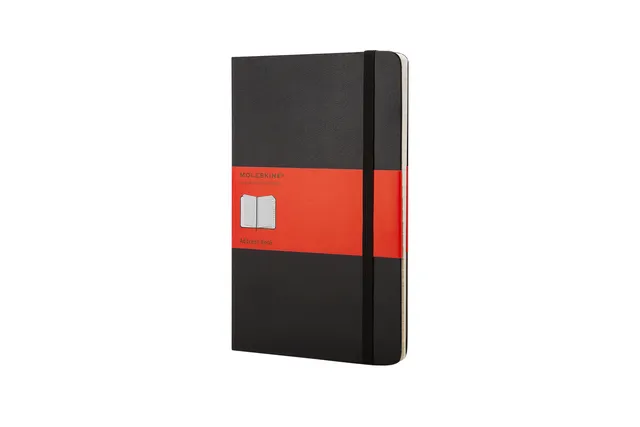 Adresboek Moleskine large 130x210mm hard cover lijn zwart-1