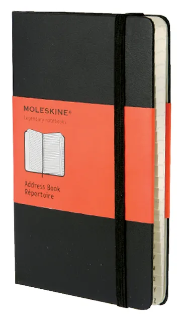 Adresboek Moleskine pocket 90x140mm hard cover zwart-1