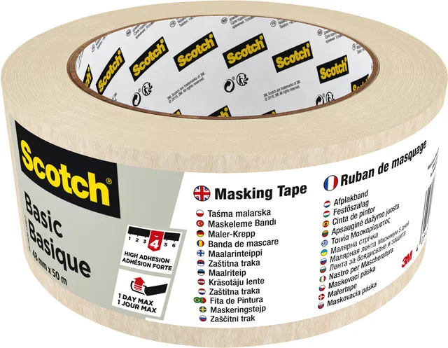 Afplaktape Scotch Basic 48mmx50m beige-1