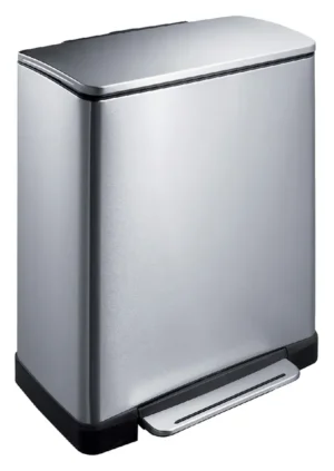 Afvalbak EKO E-Cube pedaalemmer 18+28liter RVS-1