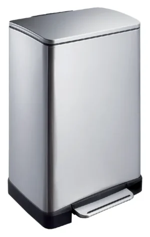 Afvalbak EKO E-Cube pedaalemmer 40liter RVS-1
