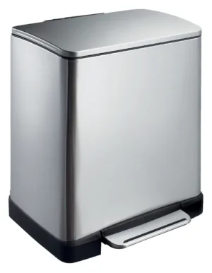 Afvalbak EKO E-Cube pedaalemmer 9+10liter RVS-1