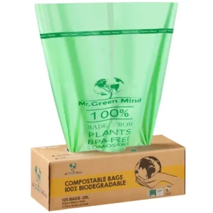 Afvalzak bio Mr.Green Mind 45x50cm 20 liter dispenser 125 stuks-1
