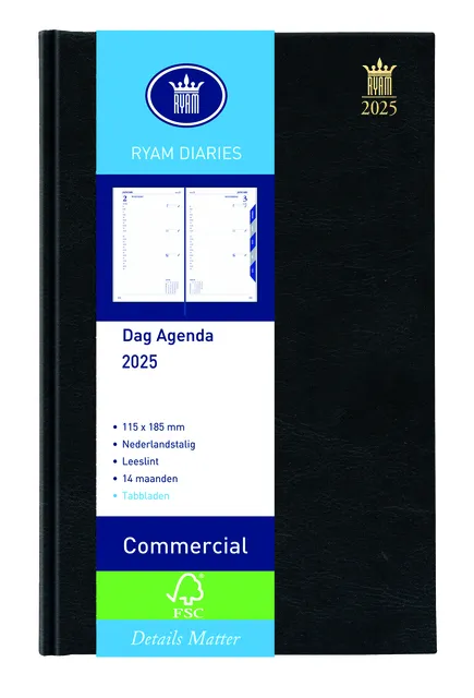 Agenda 2025 Ryam Commercial Mundior 1dag/1pagina zwart-1