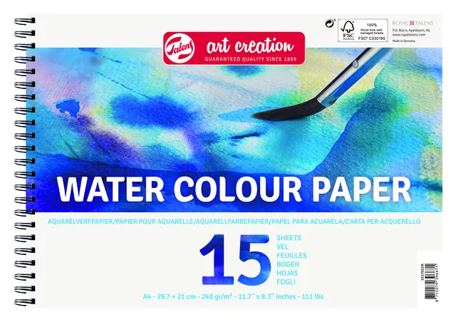 Aquarelverfpapier Talens Art Creation A4 15 vel 240gr-1