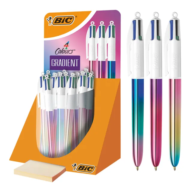 Balpen Bic 4kleuren gradient medium assorti-1