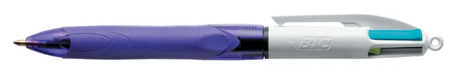 Balpen Bic 4kleuren grip fashion medium paars-1