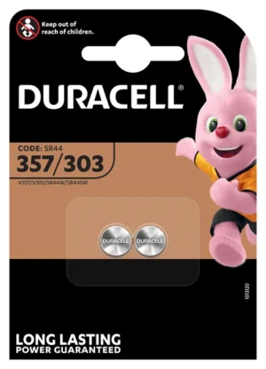 Batterij Duracell knoopcel 2x357/303 zilver oxide Ø11