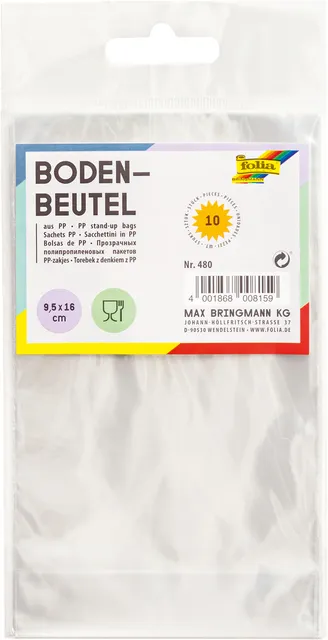 Bodemzak Folia 115x190mm 10 stuks transparant-1