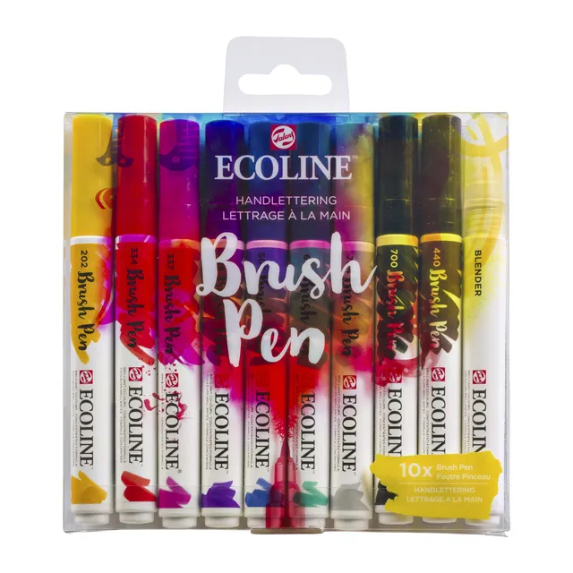 Brushpen Talens Ecoline Handlettering blister à 10 stuks assorti-1