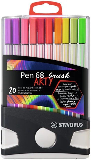 Brushstift STABILO Pen 568/20 Arty assorti set à 20 stuks-1