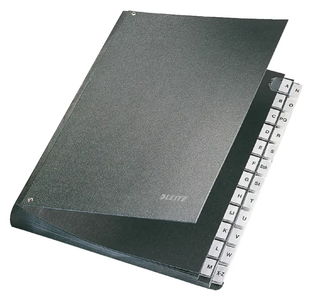Bureaumap Leitz A4 A-Z hardboard gewolkt-1