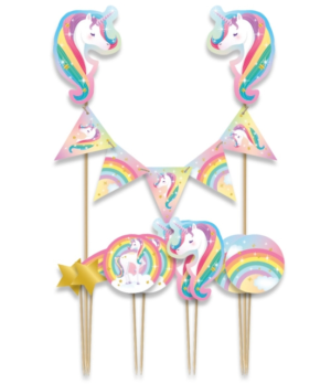 Cake decoratie Unicorn 9 stuks-1