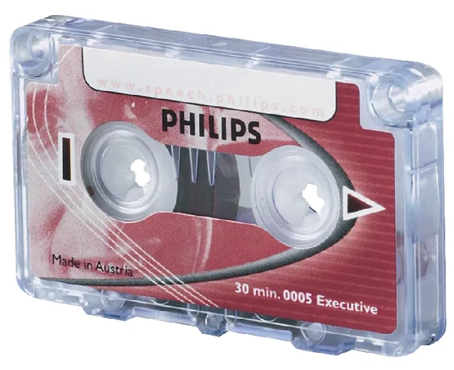 Cassette dicteer Philips LFH 0005 2x15min met clip-1