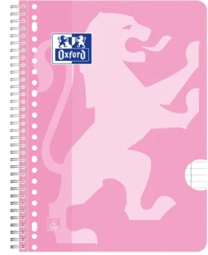 Collegeblok Oxford School A4+ lijn 23-gaats 160 pagina's 80gr roze-1