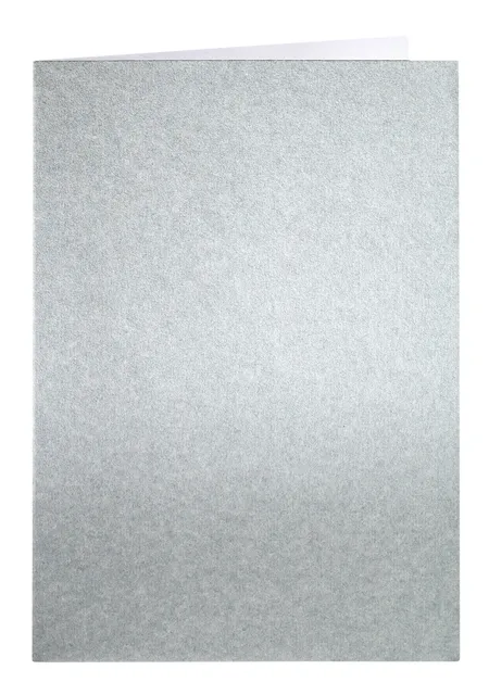 Correspondentiekaart Papicolor dubbel 105x148mm metallic zilver pak à 6 stuks-1