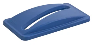 Deksel Rubbermaid Slim Jim Vented inwerpopening voor papier blauw-1