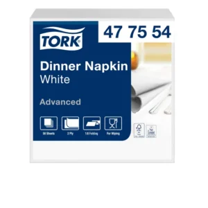 Dinnerservetten Tork 1/8 vouw 2-laags 150 stuks wit 477554-1
