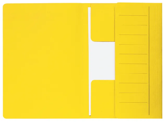Dossiermap Djois Secolor Mammoet folio 3 kleppen 250gr recycled geel 50 stuks-1