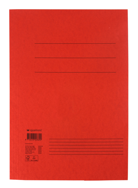 Dossiermap Quantore folio 300gr rood-1