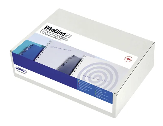 Draadrug GBC 14mm US/21rings A4 zilver 100 stuks-1