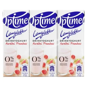 Drinkyoghurt Optimel Langlekker aardbei framboos 20cl-1