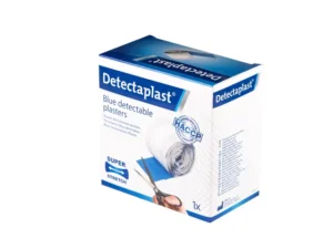 Elastische blauwe textielpleister Detectaplast 6cmx5m-1