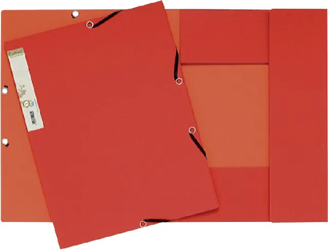 Elastomap Exacompta Forever A4 3 kleppen 380gr rood-1