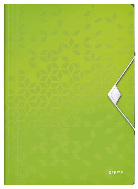 Elastomap Leitz WOW A4 3 kleppen PP groen-1