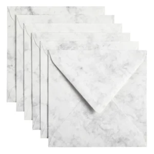 Envelop Papicolor 140x140mm marble grijs pak à 6 stuks-1