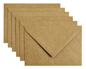 Envelop Papicolor C6 114x162mm kraft bruin pak à 6 stuks-1