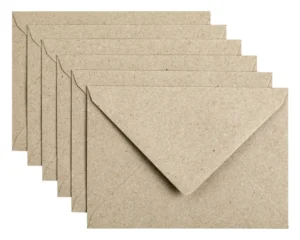 Envelop Papicolor C6 114x162mm kraft grijs pak à 6 stuks-1