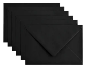 Envelop Papicolor C6 114x162mm ravenzwart pak à 6 stuks-1
