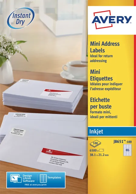 Etiket Avery J8651-100 38.1x21.2mm wit 6500stuks-1