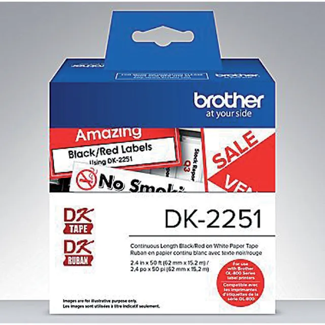 Etiket Brother DK-22251 doorlopend 62mm 1 rol á 15m wit-1