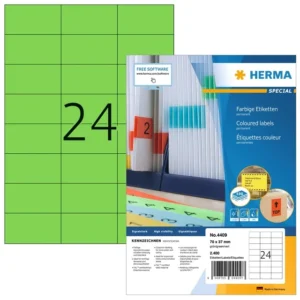 Etiket HERMA 4409 70x37mm groen 2400 etiketten-1