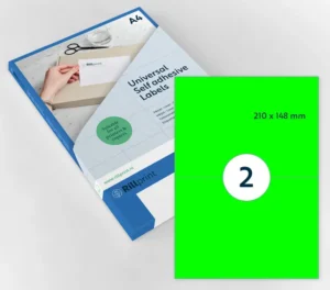 Etiket Rillprint 210x148mm fluorgroen 200 etiketten-1