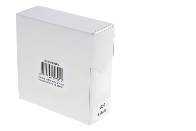 Etiket Rillprint 25mm 500st op rol transparant-1