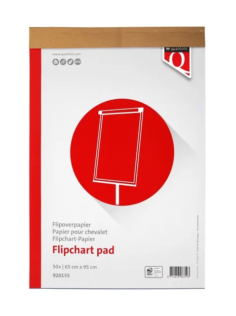 Flipoverpapier Quantore 65x95cm 50vel opgerold in verzenddoos-1