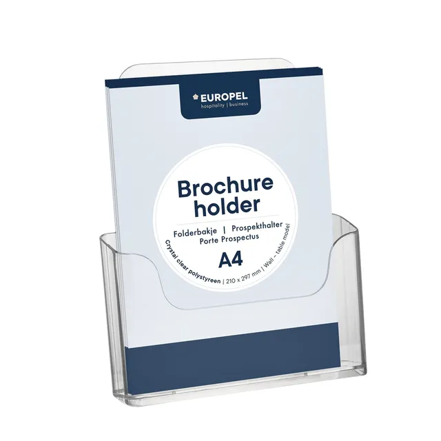 Folderhouder Europel tafel/wand A4 41mm transparant-1