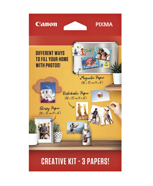 Fotopapier Canon creatieve kit met 3 soorten papier 60 vel-1