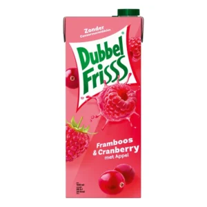 Fruitdrank DubbelFrisss framboos zwarte bes pak 1500ml-1