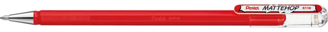 Gelschrijver Pentel K110 Mattehop medium rood-1