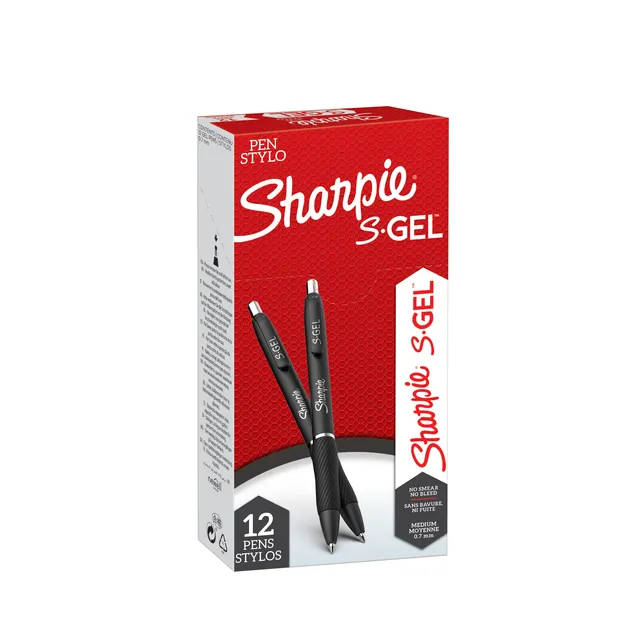 Gelschrijver Sharpie S-gel medium zwart-1