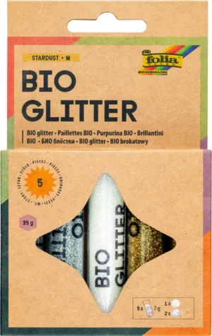 Glitterpoeder Bio Folia Stardust 7gr 5 stuks 3 kleuren-1