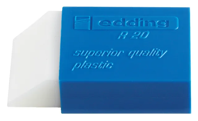 Gum edding R20 45x24x10mm met blauwe houder kunststof wit-1