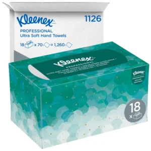 Handdoek Kleenex Ultra i-vouw 1-laags dispenserdoos 70vel wit 1126-1