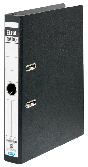 Hangordner Elba Rado 45mm karton zwart gewolkt-1