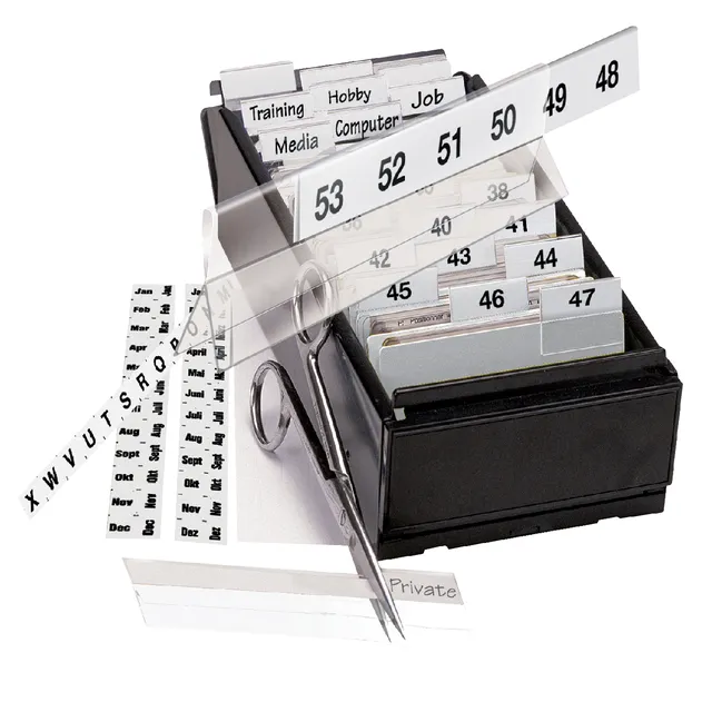 Indextabs Djois 10x150mm zelfklevend aanpasbaar permanent wit 5 stuks-1